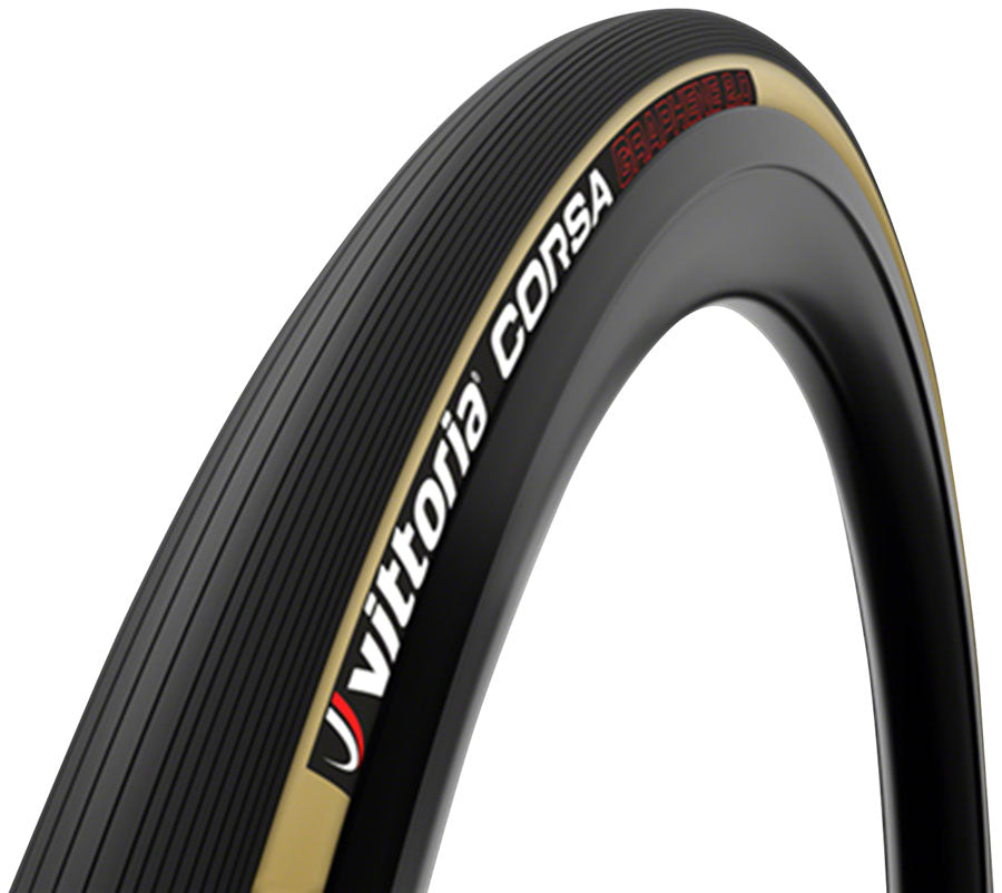 Vittoria Corsa Tire - 700 x 32, Clincher, Folding, Black/Para