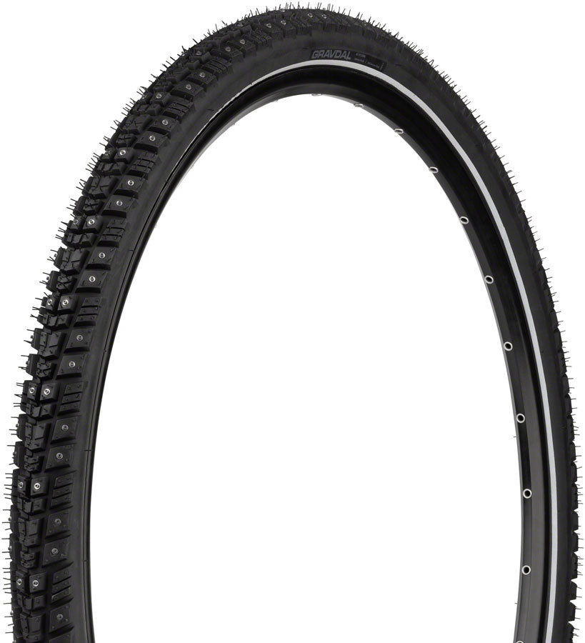 45NRTH Gravdal Tire - 700 x 45, Clincher, Wire, Black, 33 TPI, 240 Carbide Steel Studs
