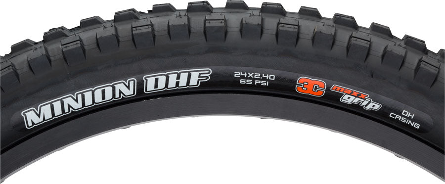 Maxxis Minion DHF Tire - 24 x 2.4, Clincher, Wire, Black, 3C Maxx Grip, DH