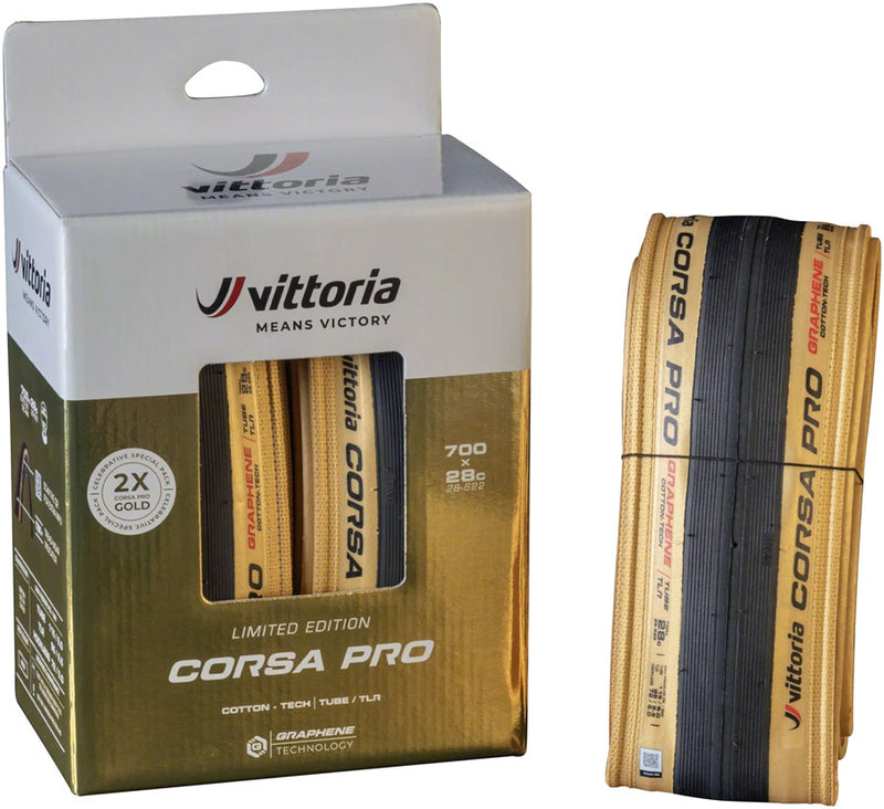 Vittoria Corsa Pro G2.0 Tire Two Pack Fold 700x28 Gold
