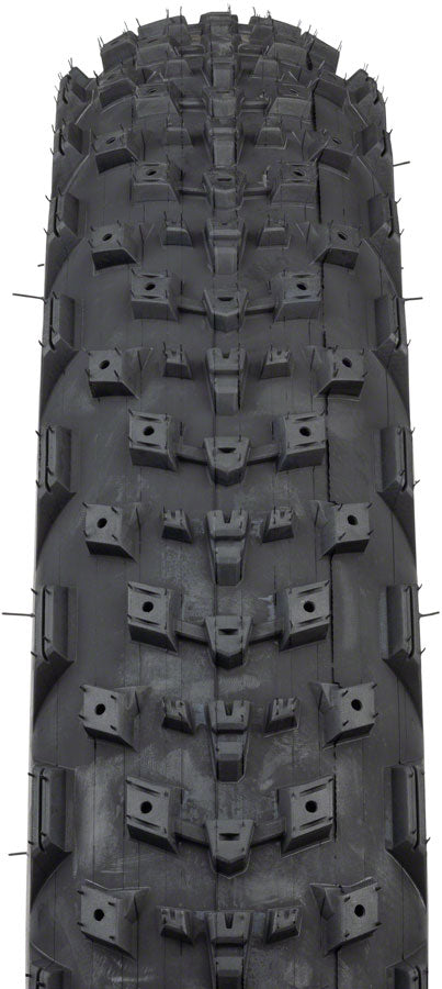 45NRTH Dillinger 4 Tire - 26 x 4.2, Tubeless, Folding, Black, 120 TPI, 168 Large Concave Carbide Aluminum Studs