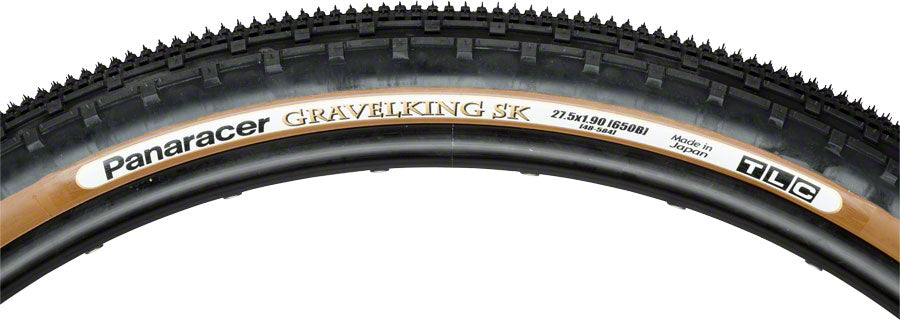 Panaracer GravelKing SK Tire - 650b x 48, Tubeless, Folding, Black/Brown