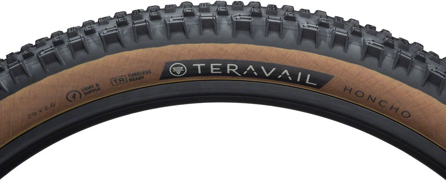 Teravail Honcho Tire - 29 x 2.6, Tubeless, Folding, Tan, Light and Supple, Grip Compound