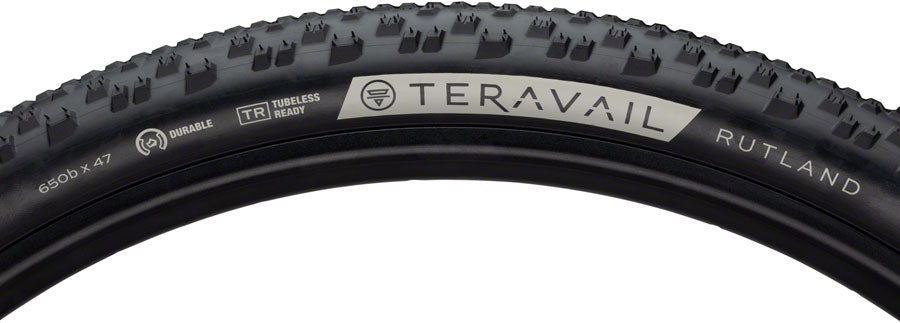 Teravail Rutland Tire - 650b x 47, Tubeless, Folding, Black, Durable, Fast Compound