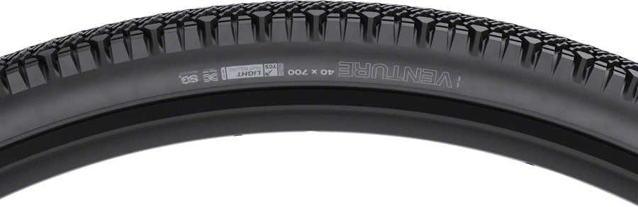 WTB Venture Tire - 700 x 40, TCS Tubeless, Folding, Black, Light, Fast Rolling, SG2