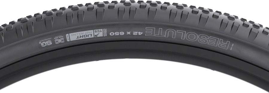 WTB Resolute Tire - 650b x 42, TCS Tubeless, Folding, Black, Light, Fast Rolling, SG2