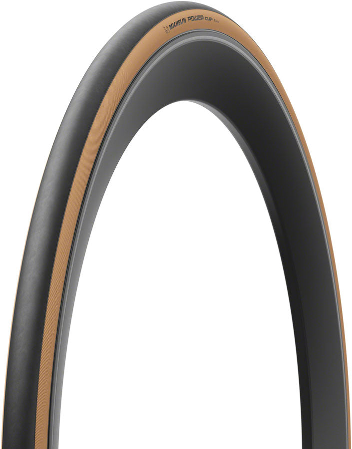 Michelin Power Cup TLR Tire - 700 x 25, Tubeless, Folding, Black/Tan, Competition Line, X-RACE, Air Proof