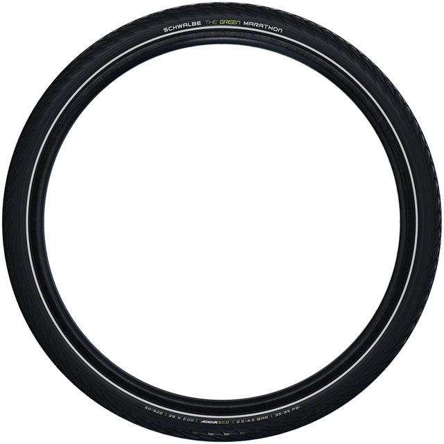 Schwalbe Green Marathon Tire - 700 x 50, Clincher, Wire, Black/Reflective, Performance Line, GreenGuard, Addix-2