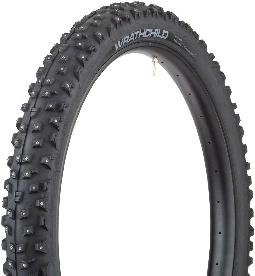 45NRTH Wrathchild Tire - 27.5 x 3.0, Tubeless, Folding, Black, 60 TPI, 252 Concave Carbide Studs
