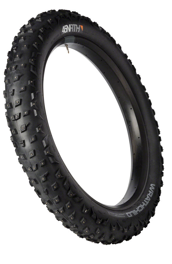 45NRTH Wrathchild Tire - 27.5 x 4.5, Tubeless, Folding, Black, 120 TPI, 252 XL Concave Carbide Studs