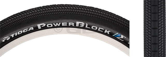 Tioga PowerBlock Tire - 20 x 1.95, Clincher, Wire, Black, 60tpi