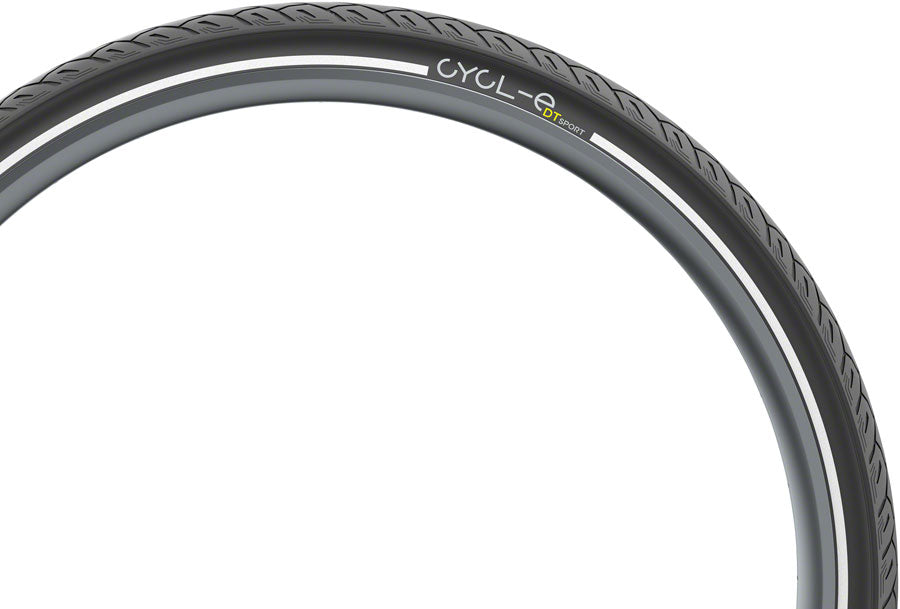 Pirelli Cycl-e DT Sport Tire - 700 x 42, Clincher, Wire, Black, Reflective