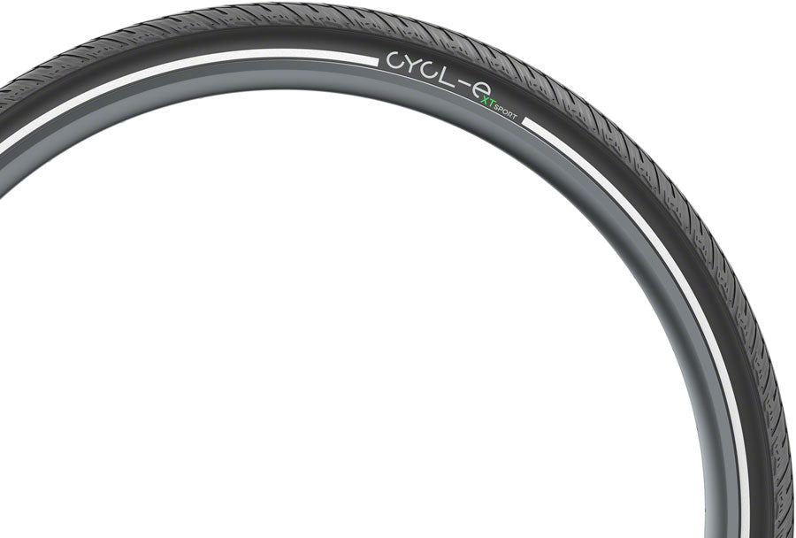 Pirelli Cycl-e XT Sport Tire - 700 x 42, Clincher, Wire, Black, Reflective