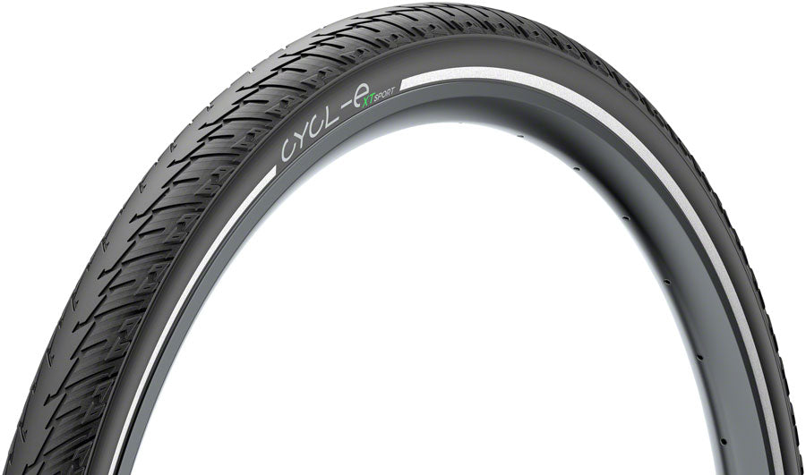 Pirelli Cycl-e XT Sport Tire - 700 x 47, Clincher, Wire, Black, Reflective