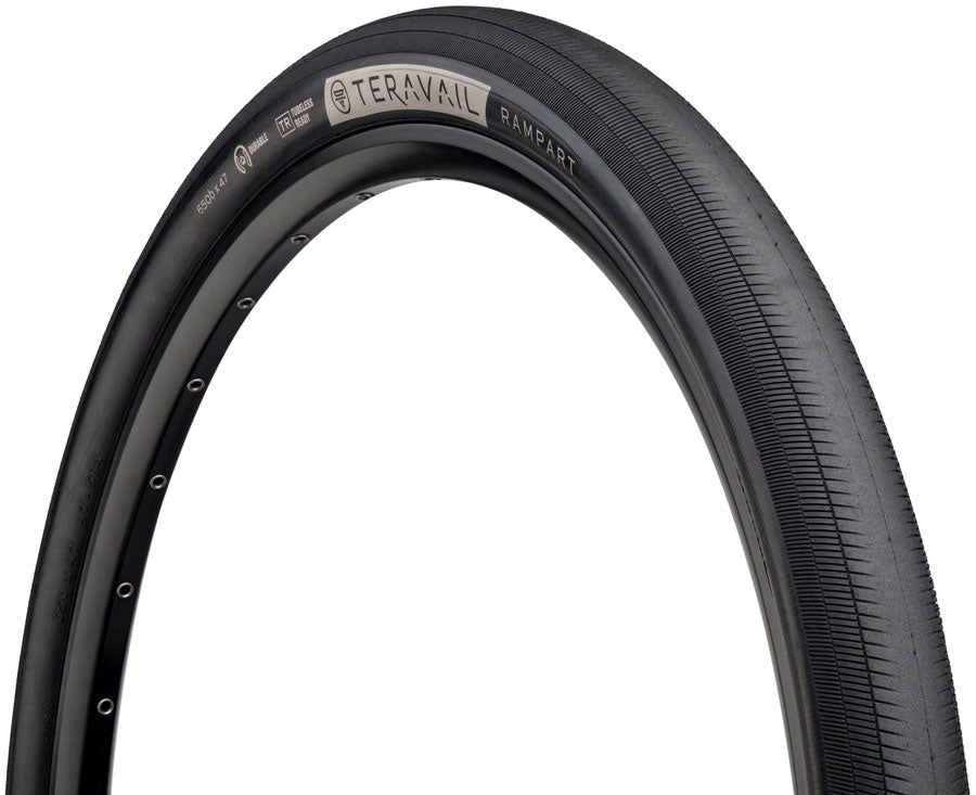 Teravail Rampart Tire - 650b x 47, Tubeless, Folding, Tan, Light and Supple, Fast Compound