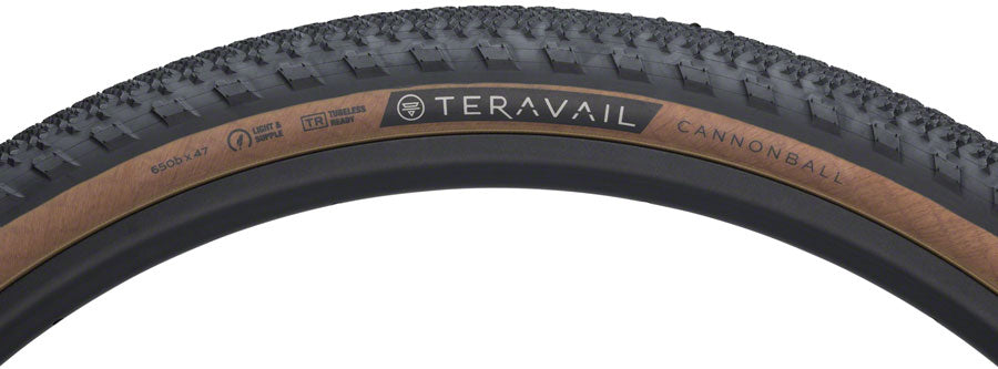 Teravail Cannonball Tire - 650b x 47, Tubeless, Folding, Tan, Light and Supple
