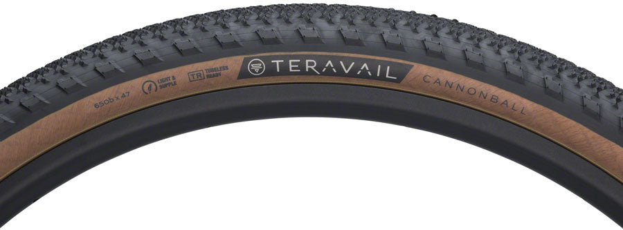Teravail Cannonball Tire - 650b x 47, Tubeless, Folding, Black, Light and Supple, Fast Compound