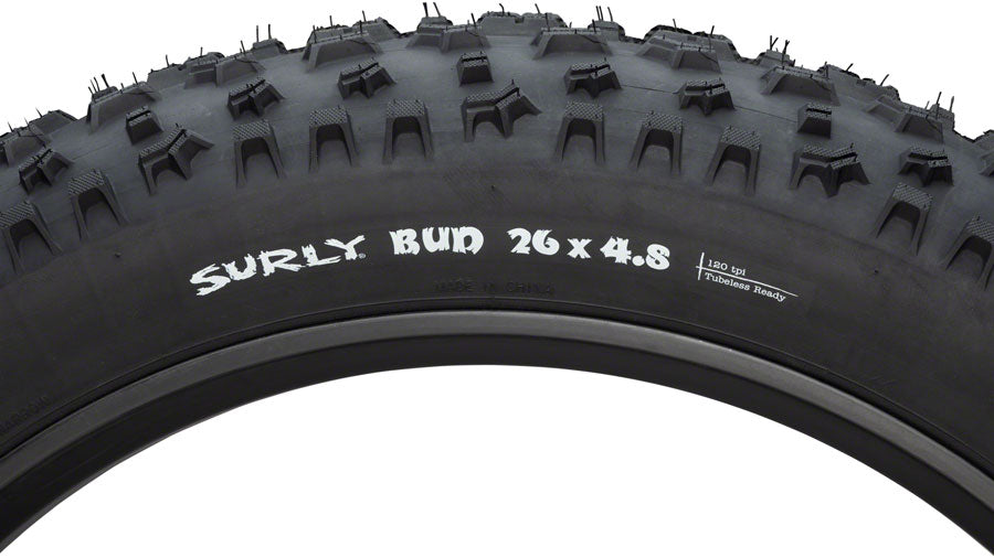 Surly Bud Tire - 26 x 4.8, Tubeless, Folding, Black, 120tpi