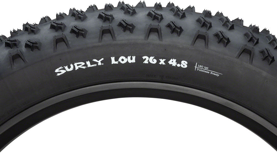 Surly Lou Tire - 26 x 4.8, Tubeless, Folding, Black, 120tpi