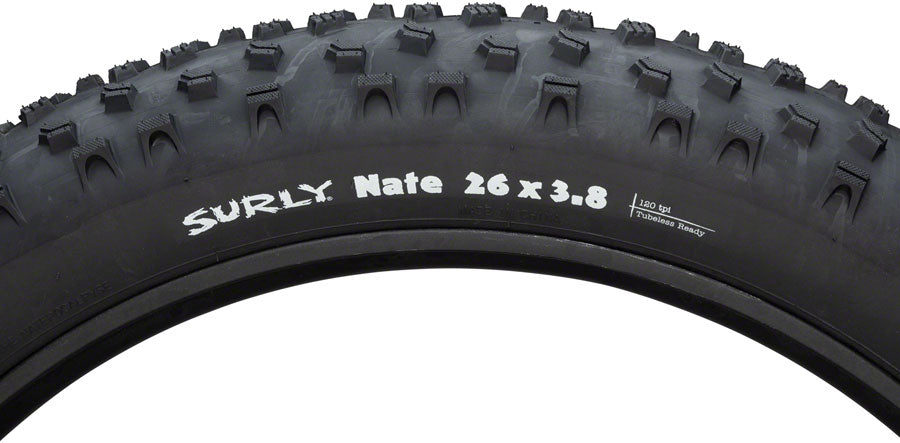 Surly Nate Tire - 26 x 3.8, Tubeless, Folding, Black, 60tpi