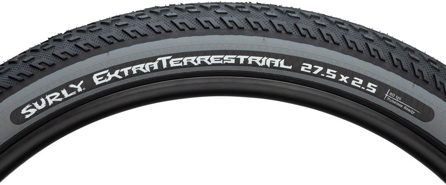 Surly ExtraTerrestrial Tire - 27.5 x 2.5, Tubeless, Folding, Black/Slate, 60tpi