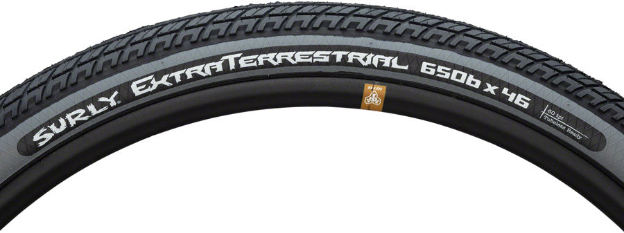 Surly ExtraTerrestrial Tire - 650b x 46, Tubeless, Folding, Black/Slate, 60tpi