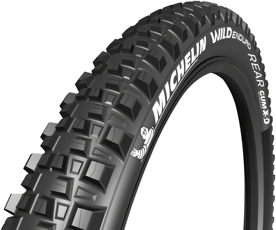 Michelin E-Wild Tire - 27.5 x 2.6, Tubeless, Folding, Gum-X, Black, Rear, Ebike