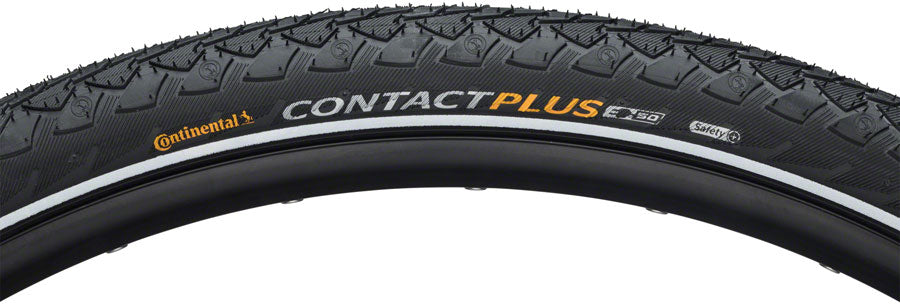Continental Contact Plus Tire - 700 x 42, Clincher, Wire, Black/Reflex, SafetyPlus Breaker, E50