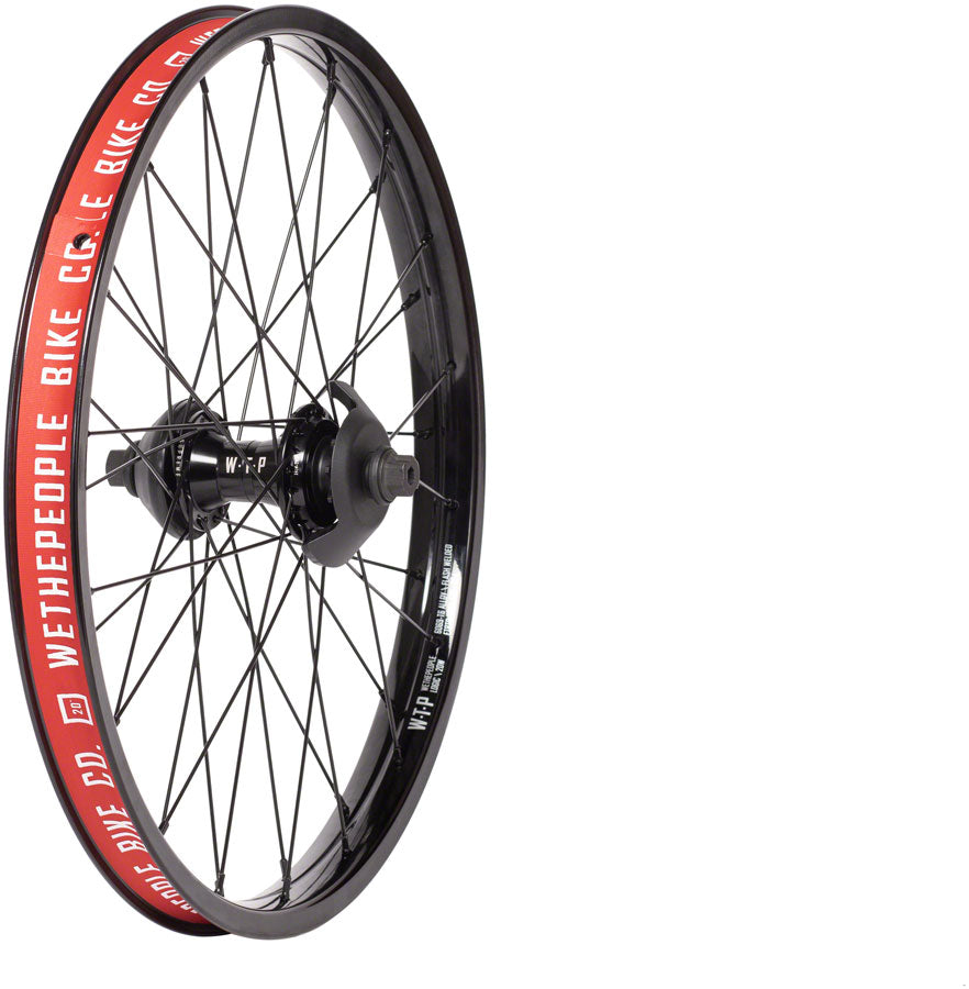 We The People Supreme Rear Wheel - 20", 14 x 110mm Female Bolt, 36H, 9T Cassette, Right and Left Side Drive, Nylon Hubguards, Black