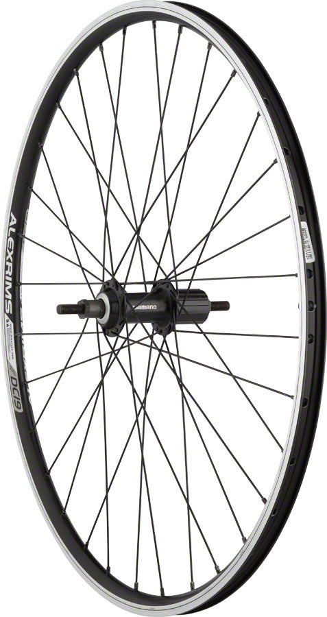 Quality Wheels Value Double Wall Series Rear Wheel - 26", 10 x 1 x 135mm, Rim Brake, HG 10, Black, Clincher