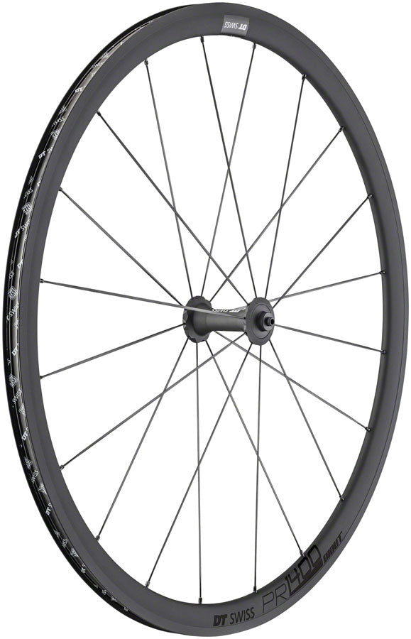 DT Swiss PR 1400 DICUT OXiC Front Wheel - 700, QR x 100mm, Rim Brake, Black, 32mm