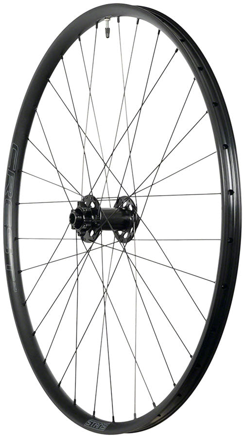 Stan's NoTubes Crest MK4 Front Wheel - 27.5, 12 x 100mm, 6-Bolt, Black