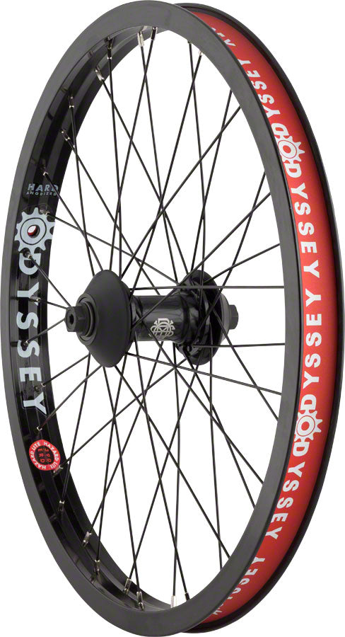 Odyssey Hazard Lite Front Wheel - 20", 3/8" x 100mm, Rim Brake, Hard Black, Clincher