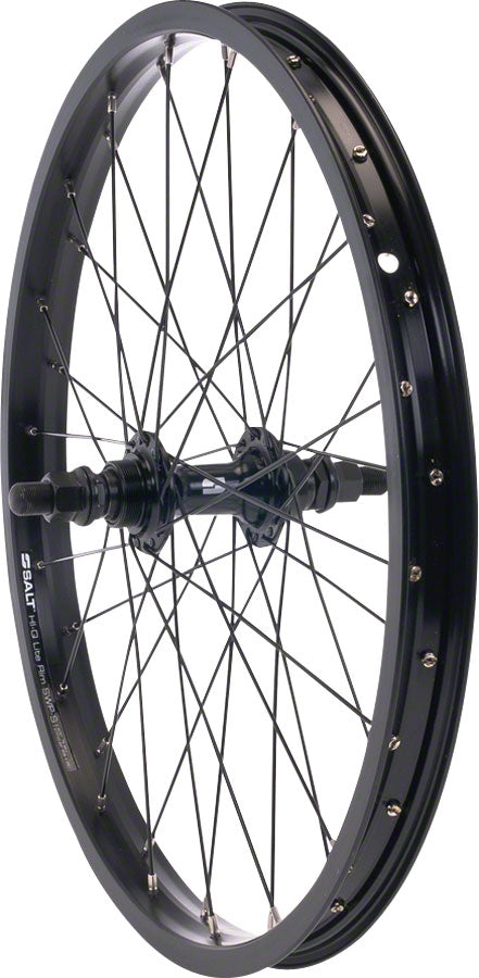 Salt Rookie Rear Wheel - 18", 14 x 110mm, Rim Brake, Metric Freewheel, Black, Clincher