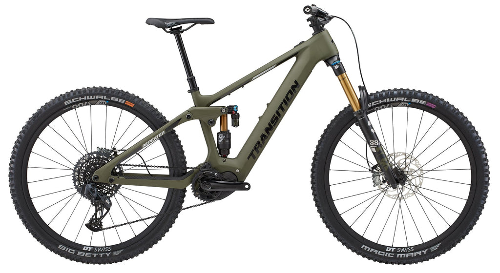 Transition Repeater 29" Cabon Complete E-Bike - AXS Build, X-Large, Mossy Green