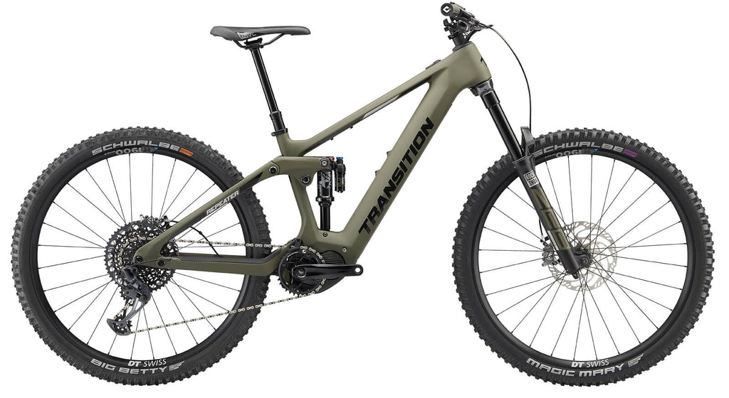 Transition Repeater 29" Cabon Complete E-Bike - GX Build, Large, Mossy Green