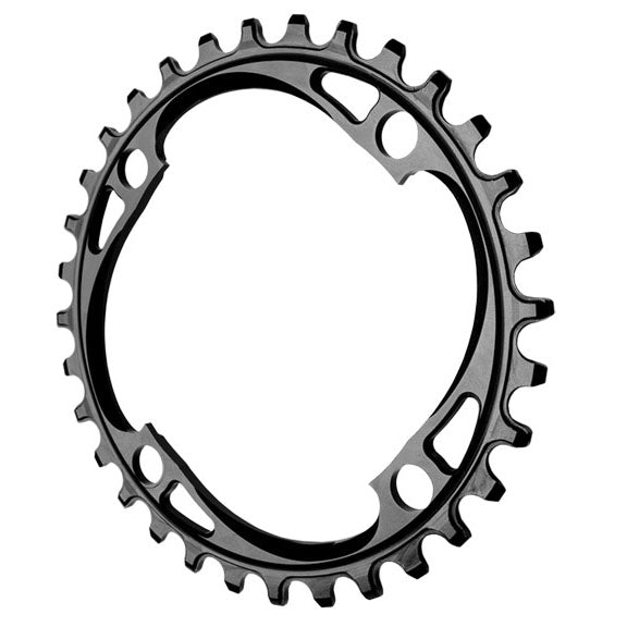 absoluteBLACK Round 104 BCD Chainring - 36t, 104 BCD, 4-Bolt, Narrow-Wide, Black
