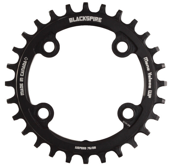 Blackspire Snaggletooth NW Chainring, 76BCD 28t - Blk
