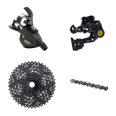 BOX Four 8-Speed Wide Multi Shift Groupset - Includes Wide Rear Derailleur, 11-42t Cassette, Multi Shift Shifter, 8-Speed Chain