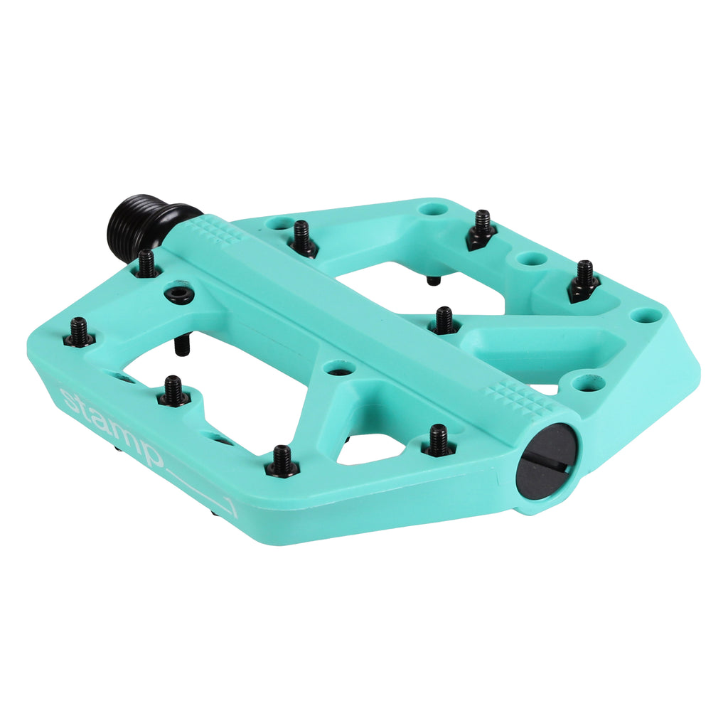 Crank Brothers Stamp 1 Pedals - Platform, Composite, 9/16", Turquoise, Small