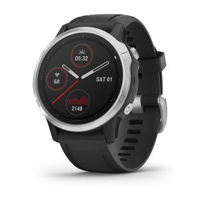 Garmin Fenix 6S GPS Watch - Silver w/ Black Band