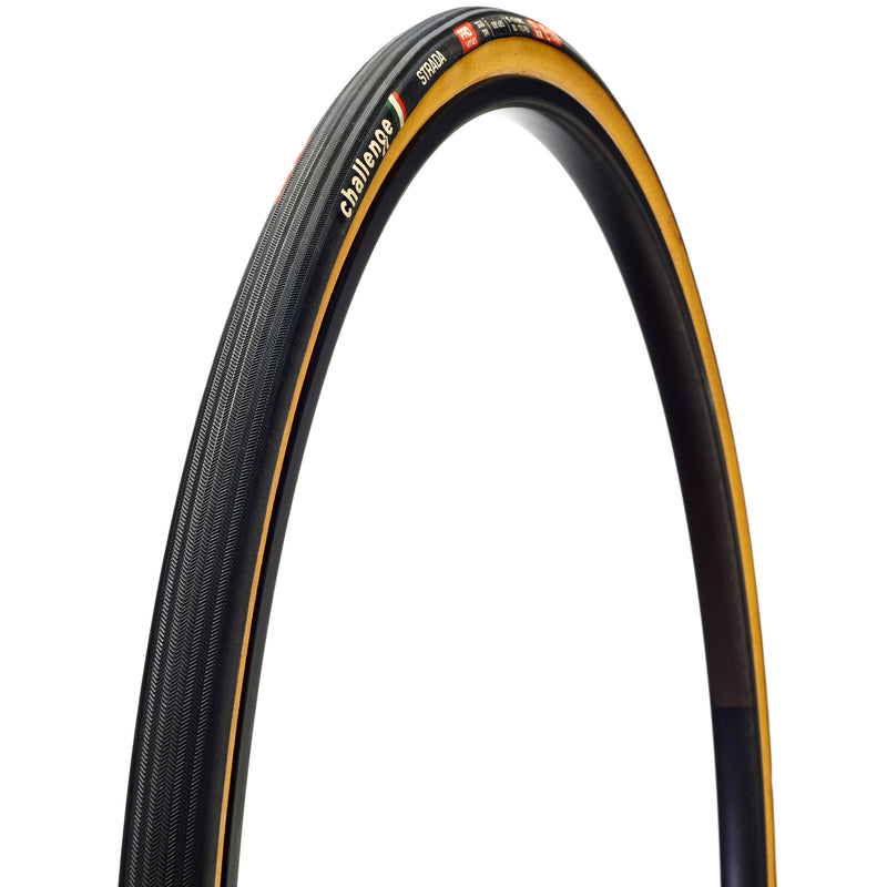 Challenge Strada Pro Tire - 700 x 25, Tubular, Black/Tan, Handmade