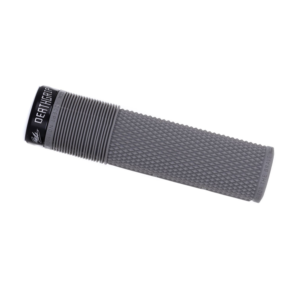 DMR DeathGrip Flangeless Grips - Thick, Lock-On, Gray