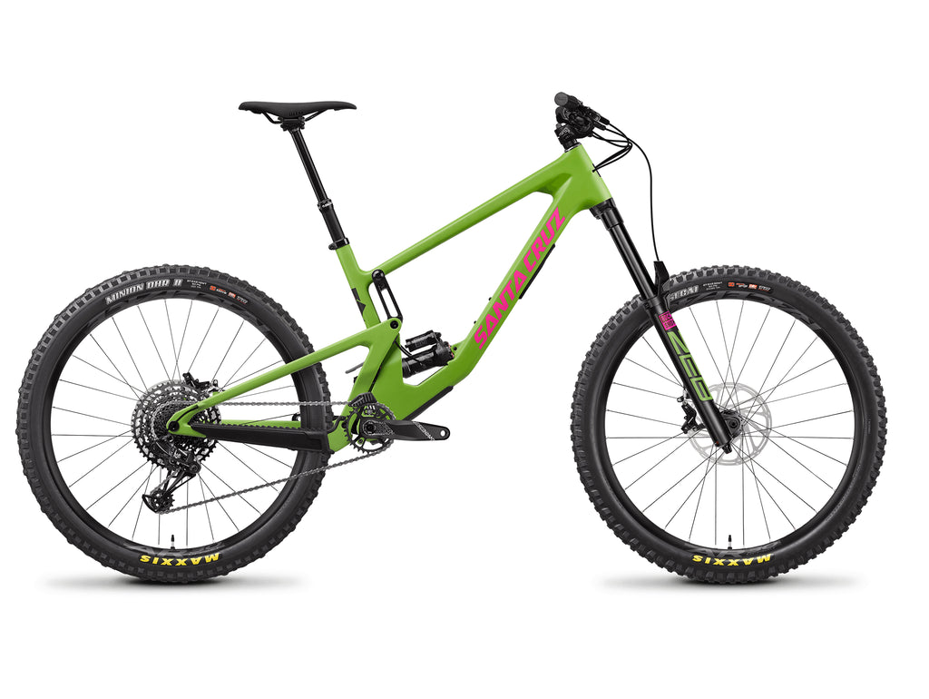 2022 Santa Cruz Nomad Carbon C 27.5 Complete Bike - Adder Green/Magenta, Large, S Build