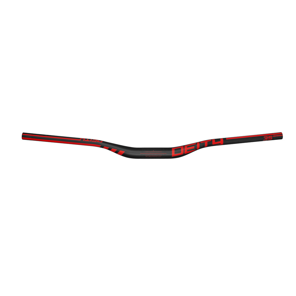 DEITY Speedway 35 Handlebar - Carbon, 30mm Rise, 810mm Width, 35mm Clamp, Red
