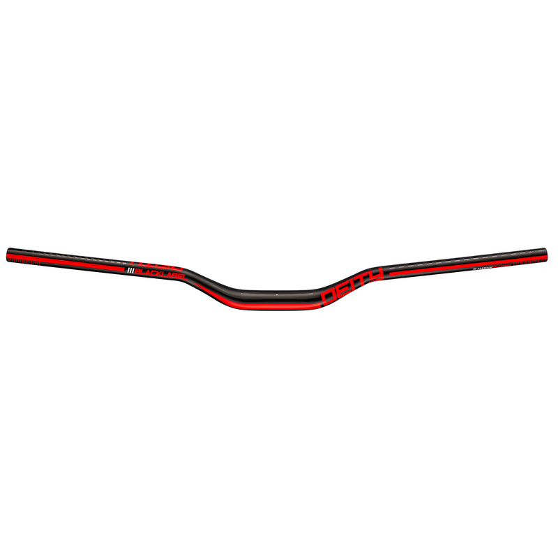 DEITY Blacklabel 800 Handlebar: 38mm Rise, 800mm Width, 31.8 Clamp, Black w/ Red