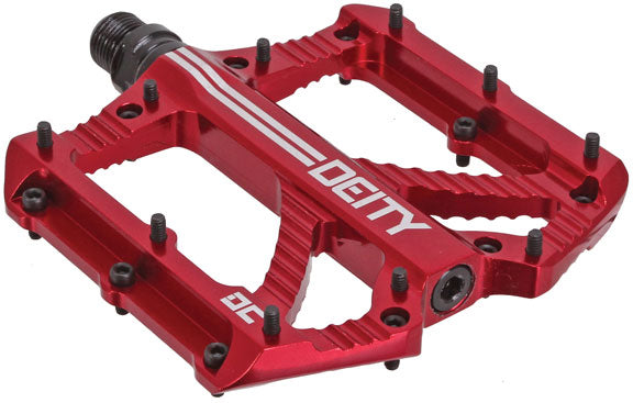 DEITY Bladerunner Pedals - Platform, Aluminum, 9/16", Red