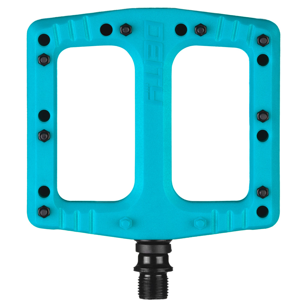 DEITY Deftrap Pedals - Platform, Composite, 9/16", Turquoise