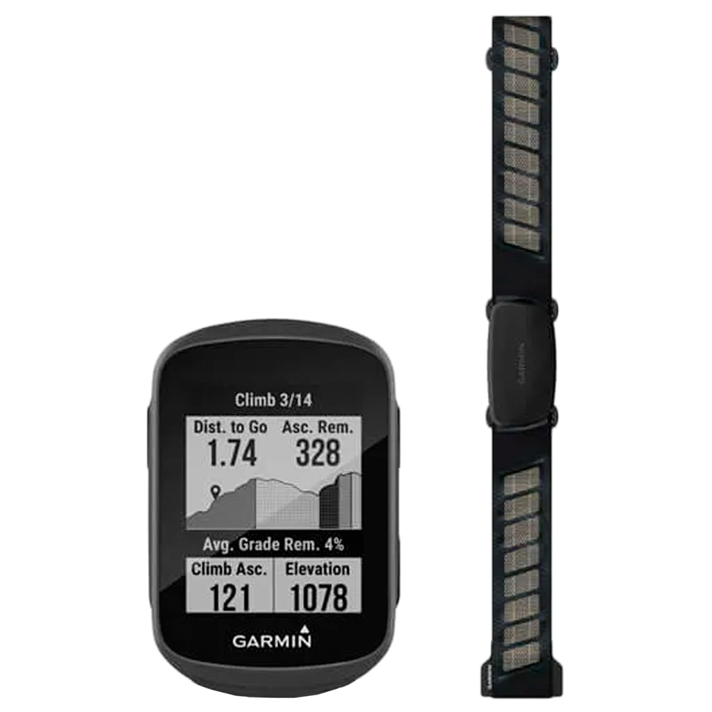 Garmin Edge 130 Plus Bundle Bike Computer - GPS, HR Monitior, Black