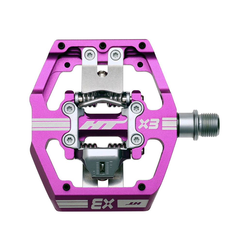 HT Pedals X3 Clipless Platform Pedals CrMo - Purple